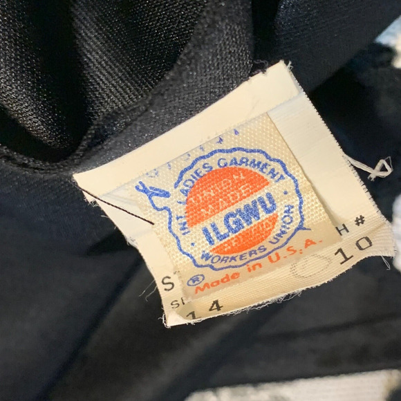 Vintage Pat Richards Black Evening Dress Size 14 Maiello Midi White Lace Holiday - Picture 15 of 16